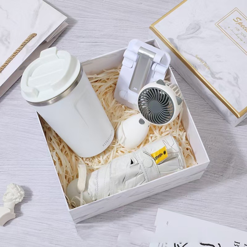 Caja de regalo de compañía, set de regalo empresarial, pequeños regalos prácticos para empleados, regalos de alta gama para el Festival del Bote Dragón.