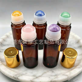 精油玻璃瓶30ml滚珠瓶粉水晶走珠50ml茶色分装瓶蓖麻油滚珠瓶