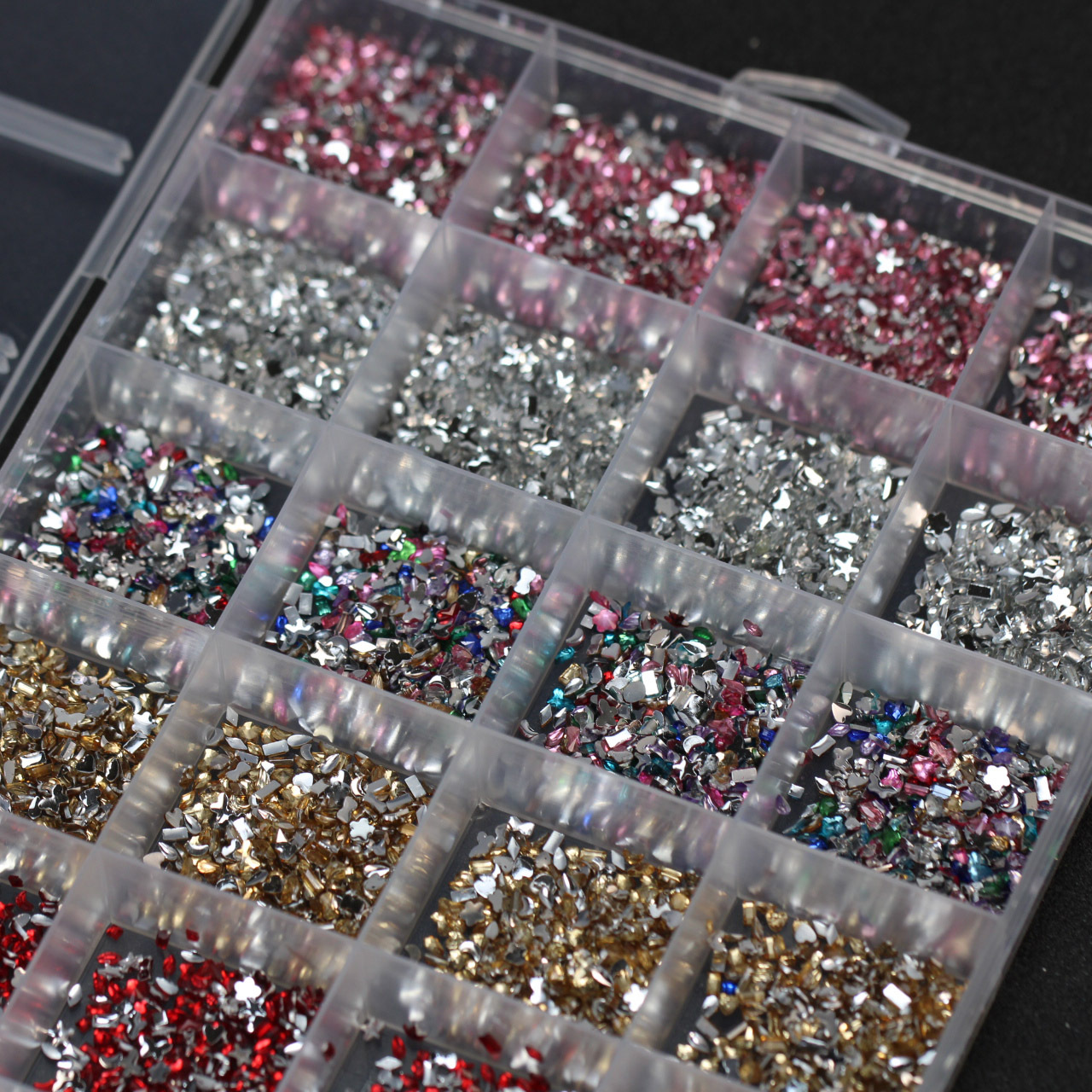[about 6000 pieces] 24-pack color nail art mini special-shaped nail drill wear nail accessories nail jewelry