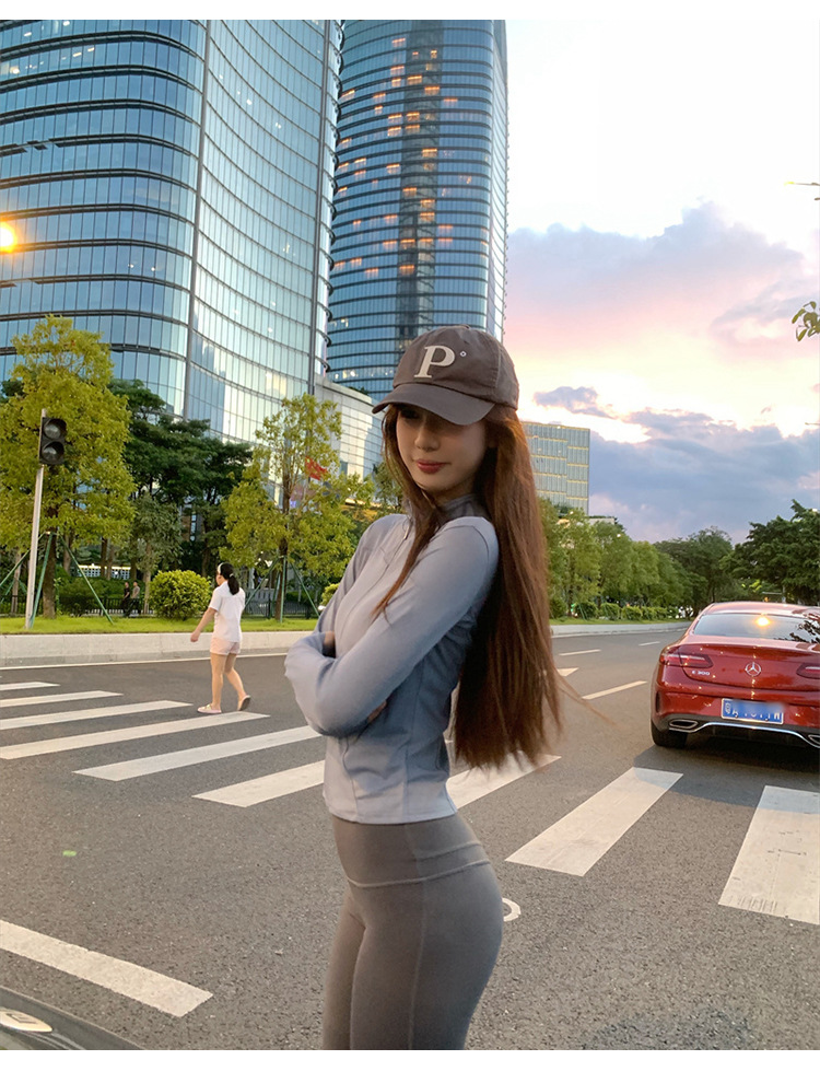 Thickened Warm Pilates Yoga Suit Women's Sports Fitness Top Fitness Suit Women's_desvips.com