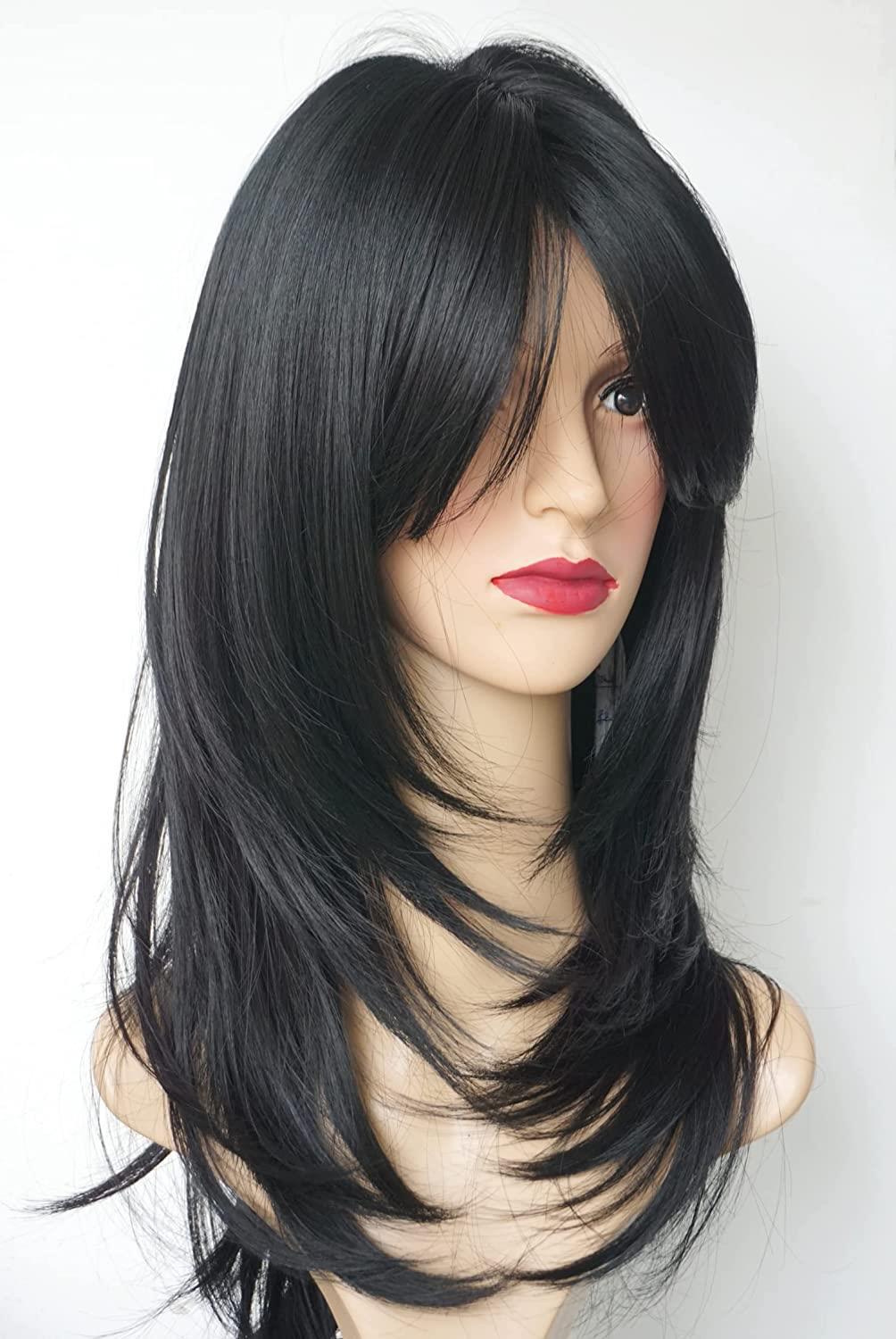 Women's Simple Style Holiday High Temperature Wire Long Bangs Long Straight Hair Wigs display picture 6