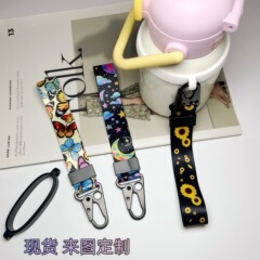 スポットカーチューブラーヒートトランスファー手首ストラップキーホルダーチェーンカップロープバックルバッグペンダントアクセサリークラフト小さなギフト