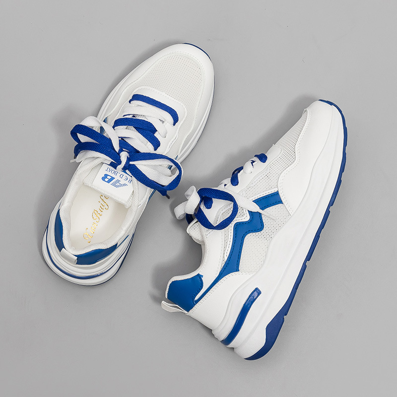 Estilo coreano verano nuevo torpe zapatos para mujeres 2022 nuevo versátil estudiante zapatillas Zapatillas de mujer zapatos blancos A1838