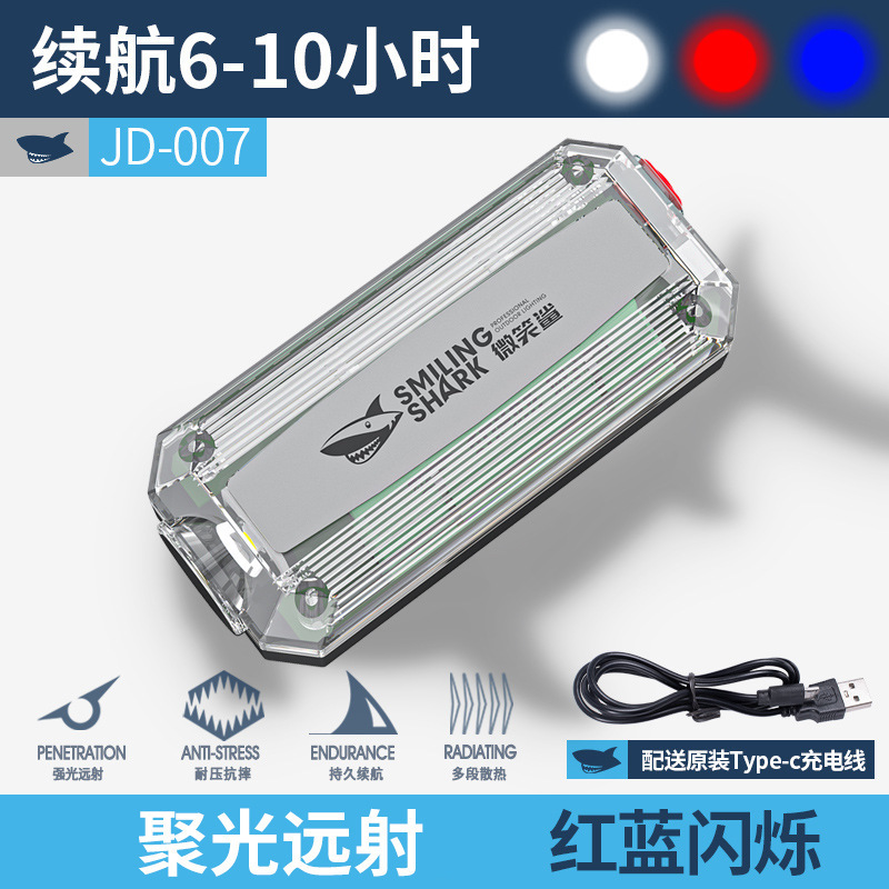 led肩灯交通救援信号灯多功能夹式爆闪闪光灯红蓝夜间保安巡逻灯|undefined
