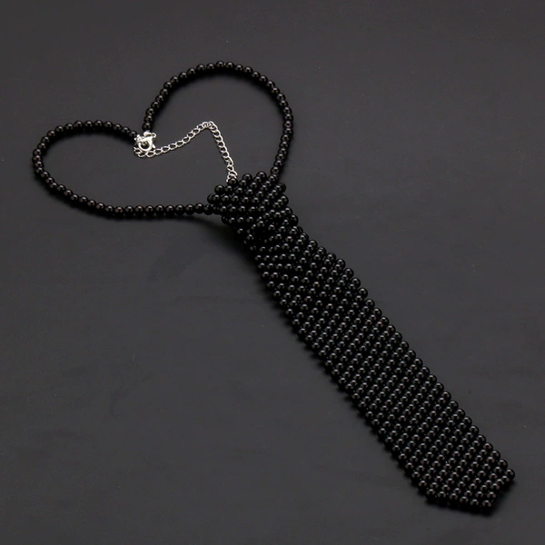 Black tie from pearl