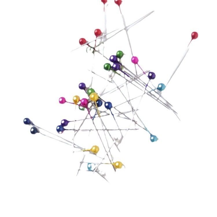 Exquisito pin redondo nuevo PIN de cuentas de posicionamiento aguja vinculante tela fija perla aguja DIY tienda de flores