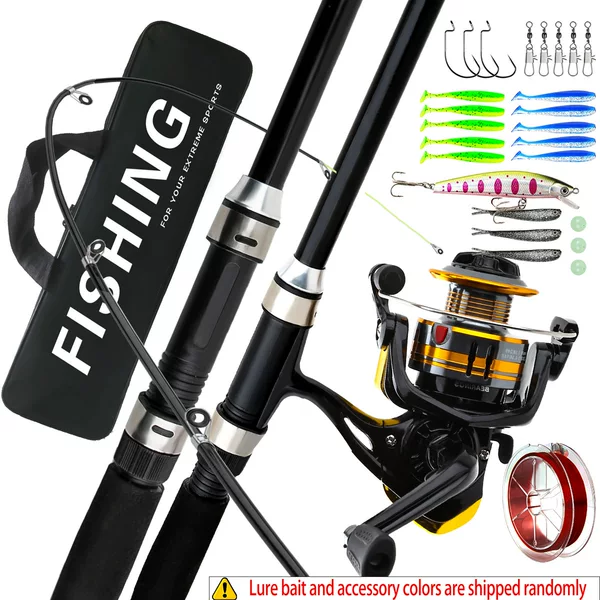 Amazon New Luya Rod suit Straight Handle Sea Throwing Rod Spinning Wheel Rod Pack Combination Fishing Gear suit Cross-border Wholesale