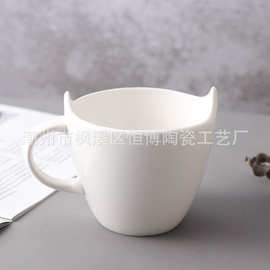 跨镜定制陶瓷异形杯创意杯注桨杯咖啡杯猫形杯