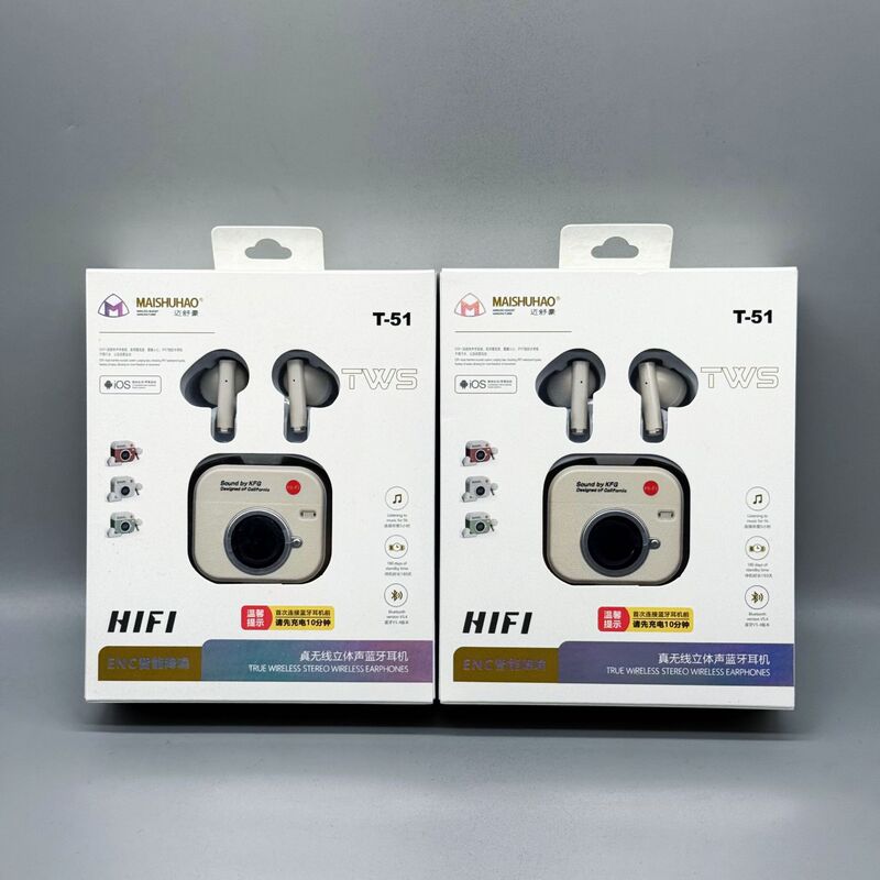 Creative Wireless Bluetooth Earphones with Smart Noise Reduction, Ultra-Long Battery Life, Digital Display, V5.4 Semi-In-Ear Mobile Phone Bluetooth Earphones