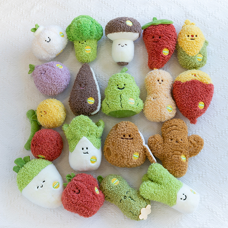 Simulación de frutas y verduras juguetes de peluche Durian muñecas lindas muñecas pequeñas agarrar al por mayor muñecas de boda