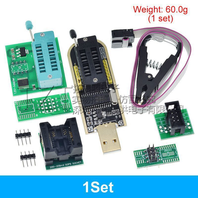 CH341B プログラマ 分解不要クリップ SOP8/16BIOS プログラミングライン IC ラインチップ書き込みソケット|undefined