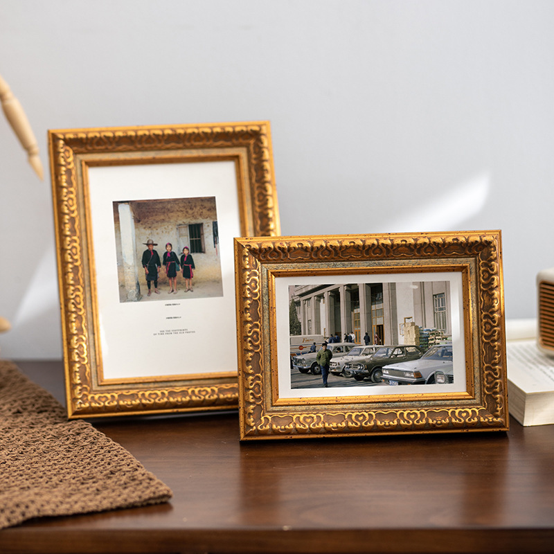 European-style photo frame 6 inch retro old wedding photo table children's A4 certificate frame wall photo frame cross-border wholesale