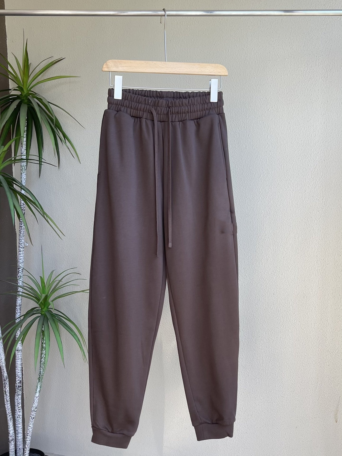 24SS brazalete terry piernas atadas pantalones nuevos primavera y otoño brazalete anillo de pie arnés pantalones