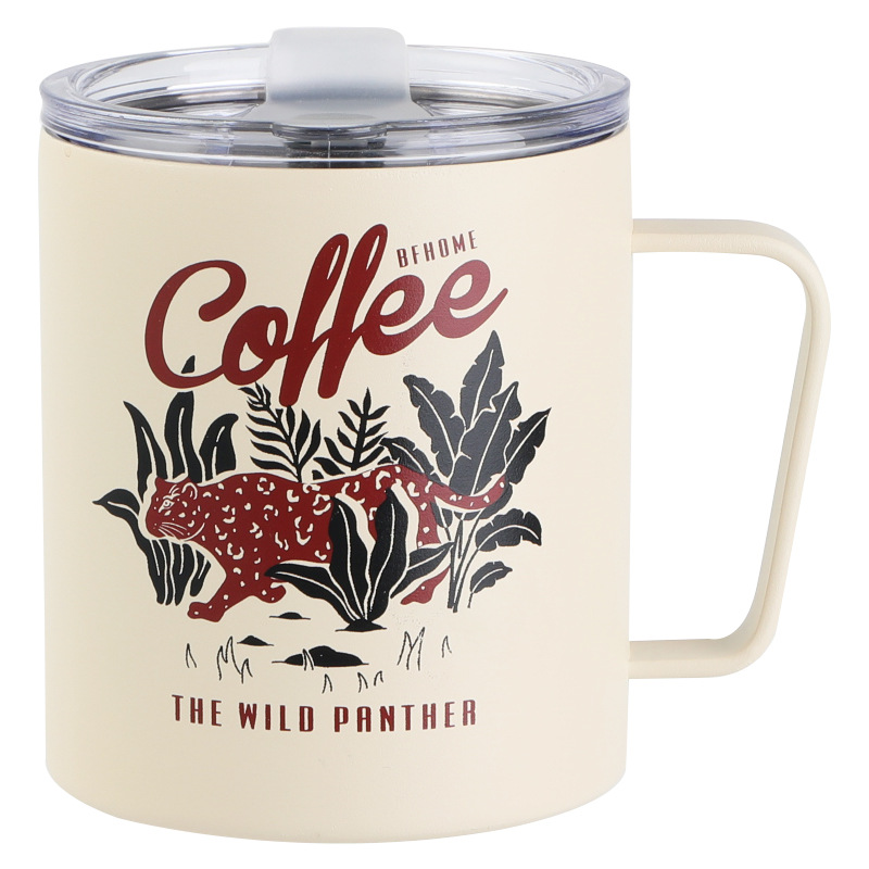 Ulated Mug With Lid,Office Tea Cup,Household Tea Cup,Water Cup,Stainless Steel Coffee Cup - 5