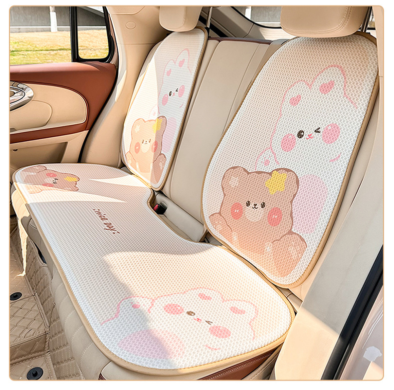 Blue Rain Four Seasons Universal Car Headrest and Lumbar Support Cute Little Rabbit Car Pillow Long Sitting Not Tiring Car Waist Support Cushion