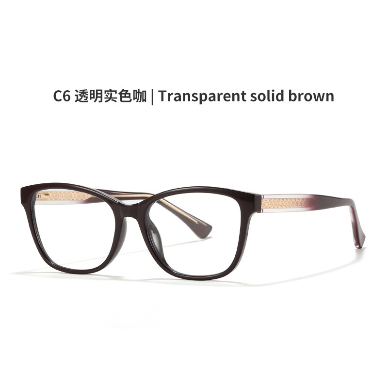 欧美tr90复古猫眼防蓝光眼镜 时尚素颜插针平光镜架弹簧镜腿27022|undefined