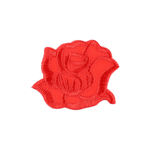 Computer embroidered label rose plum blossom multi-color embroidery stickers clothing accessories shoe and hat accessories DIY self-adhesive cloth stickers