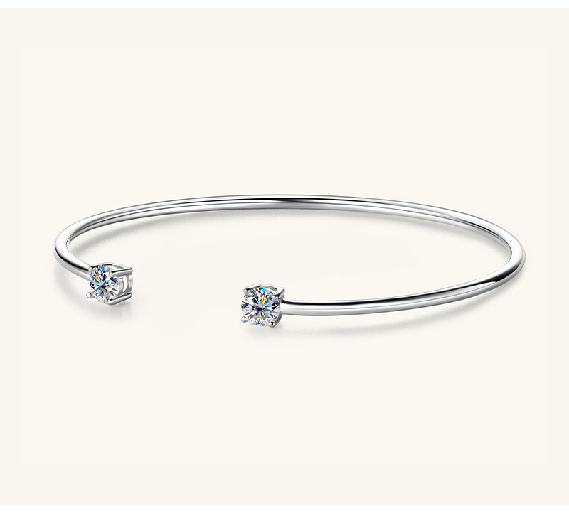 双钻莫桑钻石手镯