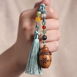 木镂空宝瓶香囊汽车挂件情侣钥匙扣古风车载随身饰品扩香器