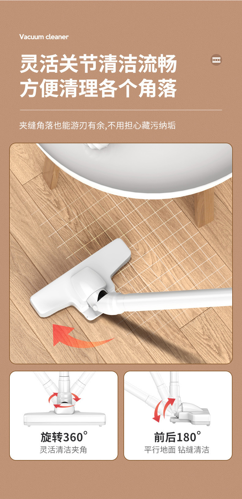 Wireless Charging Vacuum Cleaner, Portable Handheld Vacuum Cleaner for Home and Car Use, Strong Suction, High-Power Vacuum Cleaner, Cross-Border