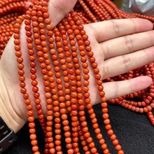 柿子红玛瑙四圈佛珠手串 满色满肉散珠手串diy配饰直播货源批发