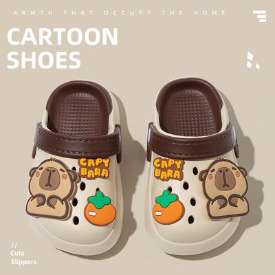 Летние детские мультяшные милые женские тапочки, тапочки в стиле Crocs для мальчиков, коллекция 2025 года, подходят для носки на улице