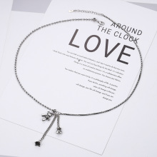 韩国大东门复古仿泰银项链时尚多层网红小马花朵钱袋女款饰品批发