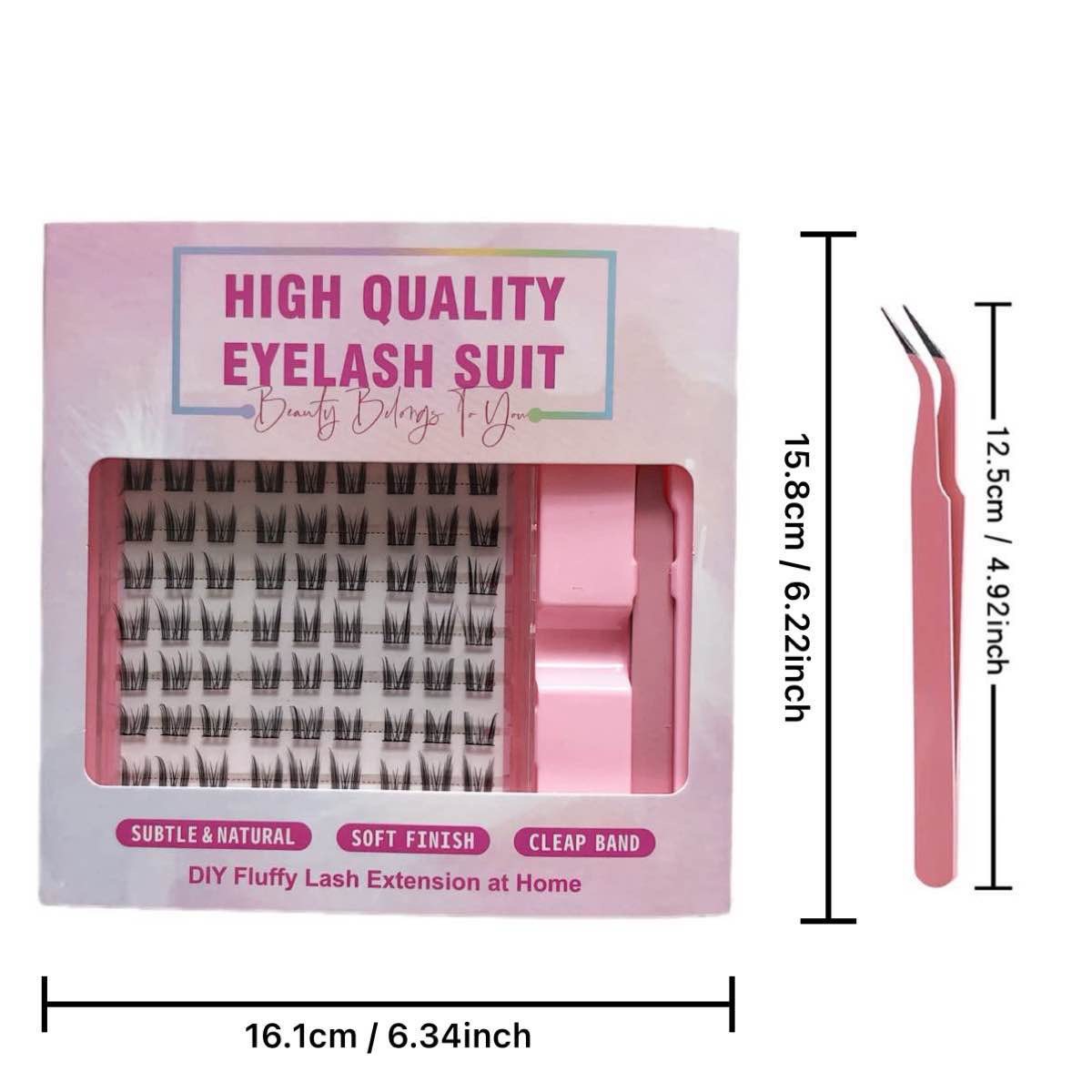 Transfronterizas pestañas falsas 30 - 100D comercio exterior caja de pestañas gruesas con pinzas de pegamento conjunto de pestañas falsas