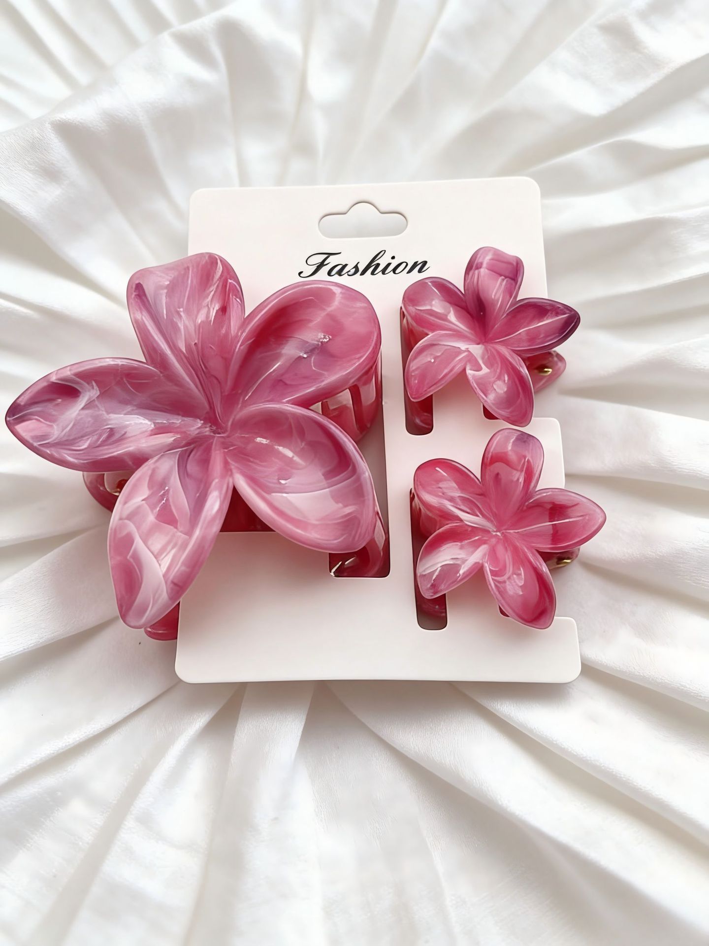 Ventas transfronterizas calientes nuevos huevos láser de dos colores clip de agarramiento de flores de cabeza posterior clip de tiburón clip de cabello joyerías para el cabello