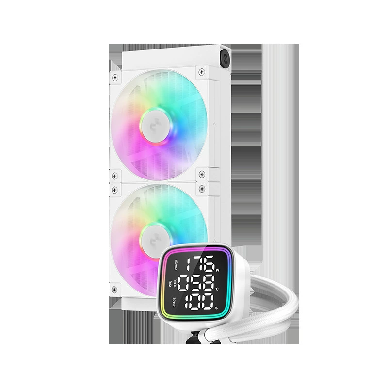 Kyushu Fengshen LD240 Белый цифровой выпуск Water Cold ARGB Light Pwm Temperature Console CPU Detainer