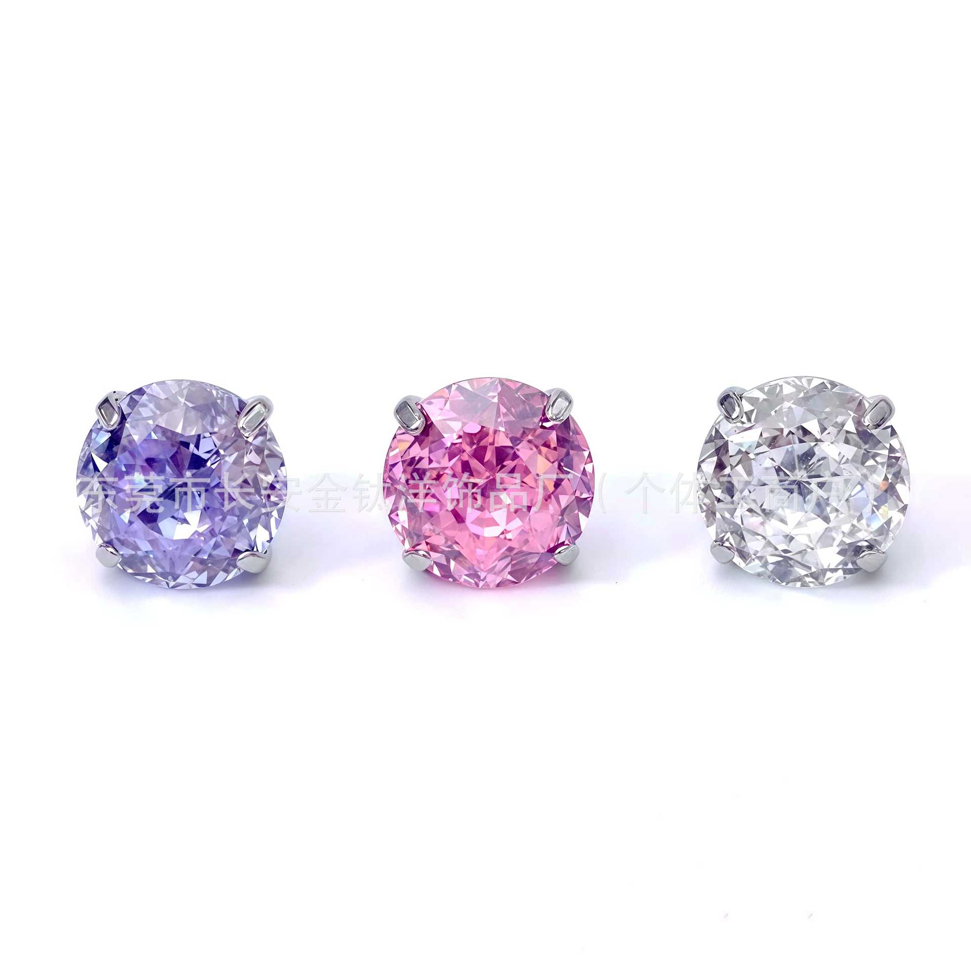 F136 Titanium Round Bottom Inner Tooth Star-Cut Zircon Lip Nail Ear Bone Nail Body Piercing Jewelry detail image 7