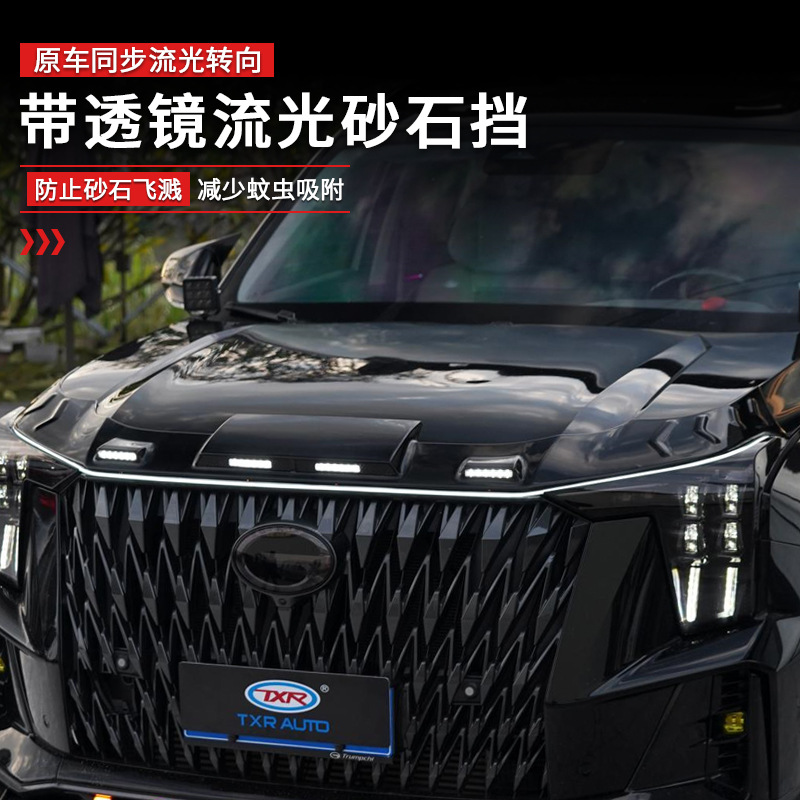 Tenxinrui aplicable a chuanqi GS8 coche techo reflector modificación con luz grava cubierta accesorios del exterior