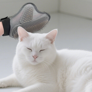 Pet Hair Removal Gloves, Combing and Massaging, Adjustable Cat Grooming Gloves, Removing Floating Hair, Hair Removal Brush, Cat Gloves