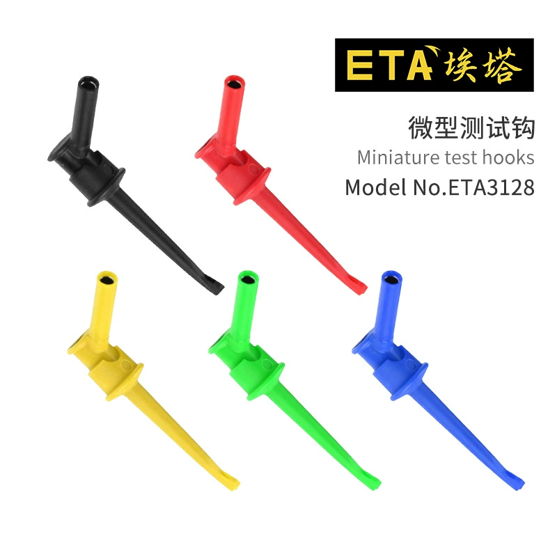 ETA ETA3128 Банановый штекер испытательный Телескопический крюк 4 мм испытательный зажим Универсальный испытательный линейный инспекционный крюк