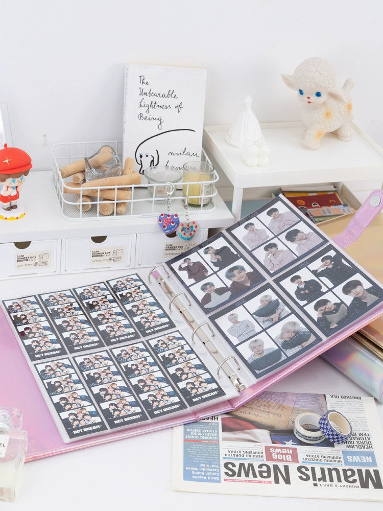 Альбом для хранения карточек A4 Life с четырьмя сетками, внутренние страницы книги, лазерные карточки с девятью сетками, альбом для хранения карточек с вентилятором, небольшие открытки.