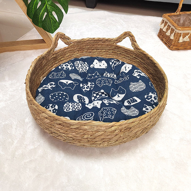 고양이 귀 + 블루 매트