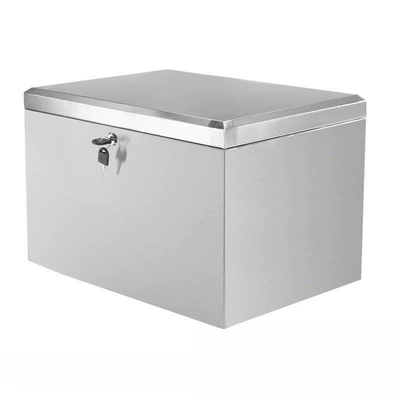 Thickened large-sized stainless steel motorcycle trunk for scooters, electric bikes, and delivery storage, cross-border