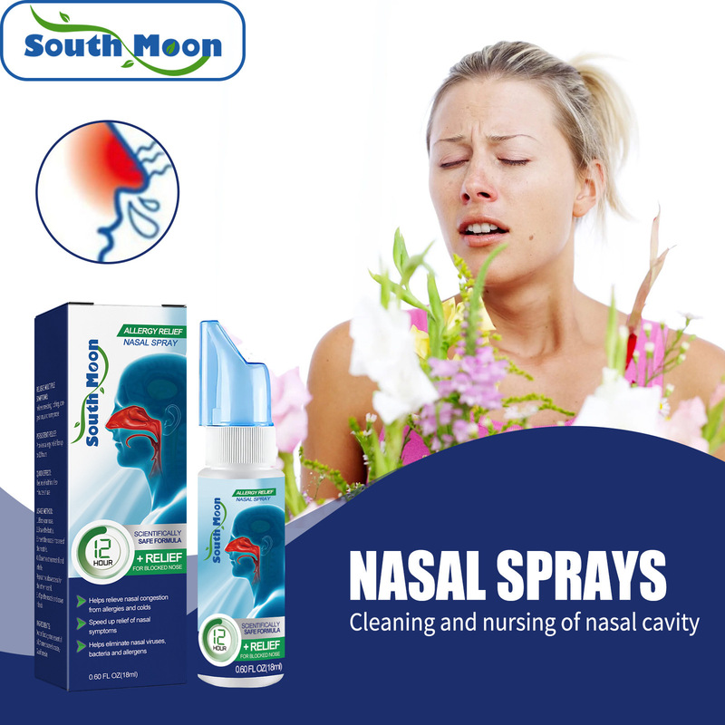 South Moon Nasal Spray for Itchy Nose, Nasal Congestion, and Runny Nose - Cleans and Clears the Nasal Passage