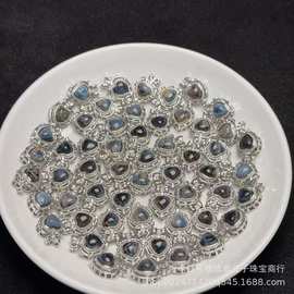 天然彼得石爱心型魔盒颜色漂亮品质好DIY饰品通孔配件