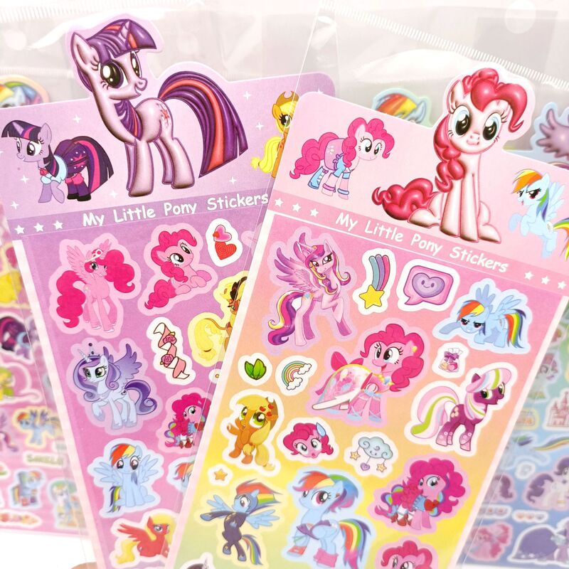 Children's Love Girl's Heart Pony Polly Laser Stickers Students High-value Creative Cartoon Wall Decoration Stickers