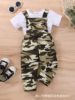 Summer camouflage overall, set, European style, with short sleeve