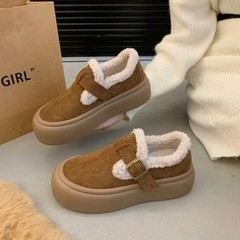 2025新款雪地冬季加绒防滑加厚保暖短靴棉时尚百搭户外女博肯棉鞋