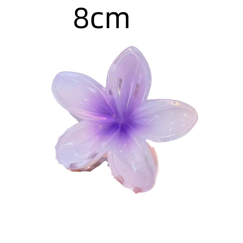 8cm/4cm ヨーロッパとアメリカの国境を越えた売れ筋フラワーサイドヘアピン、女性らしく高級感のあるプルメリアグリッパー、後頭部用|undefined