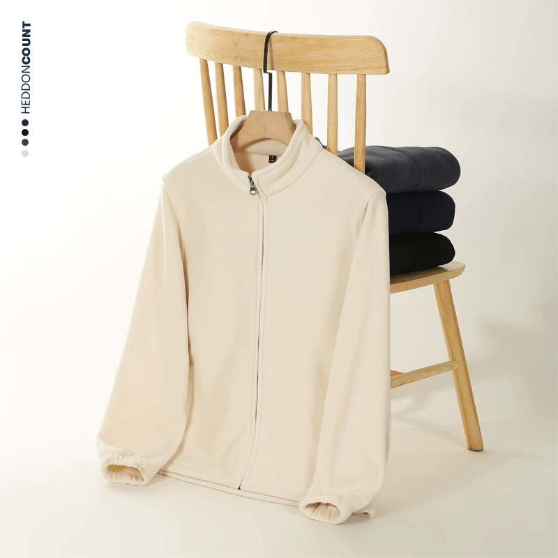 Осенний и зимний двухсторонний бархатный воротник на молнии свитер мужской сплошной повседневный пиджак на молнии кардиган