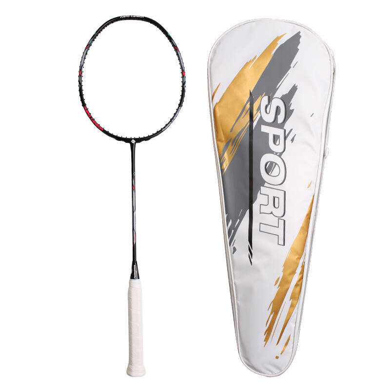 Cross-Border Badminton Racket, Lightweight 5U Adult Racket, Home Training Dedicated Badminton Racket, Full Carbon Single Racket