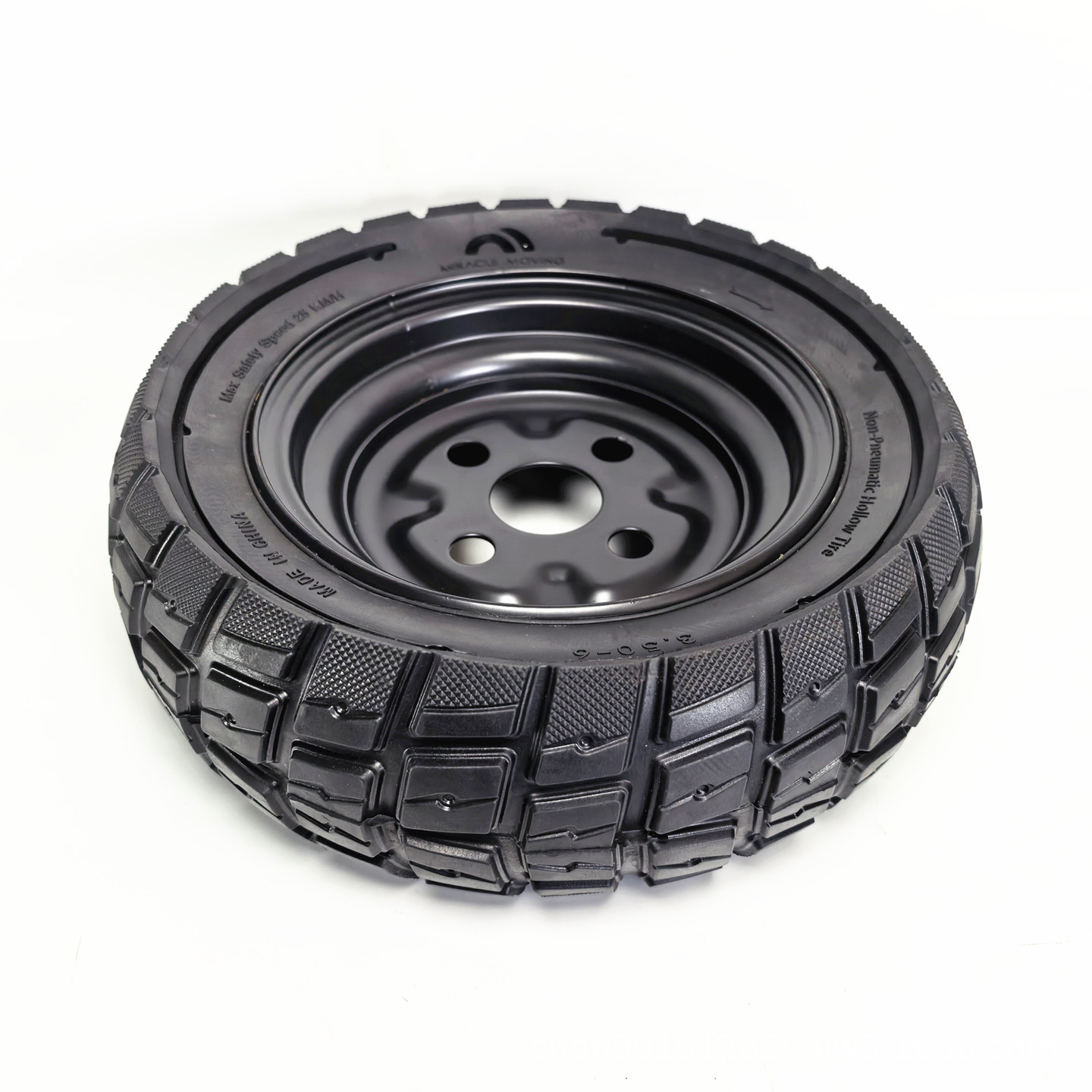 3.50-6 solid tire wheel 10inch leisure four-wheel electric vehicle non-inflatable anti-explosion tire front and rear wheel assembly