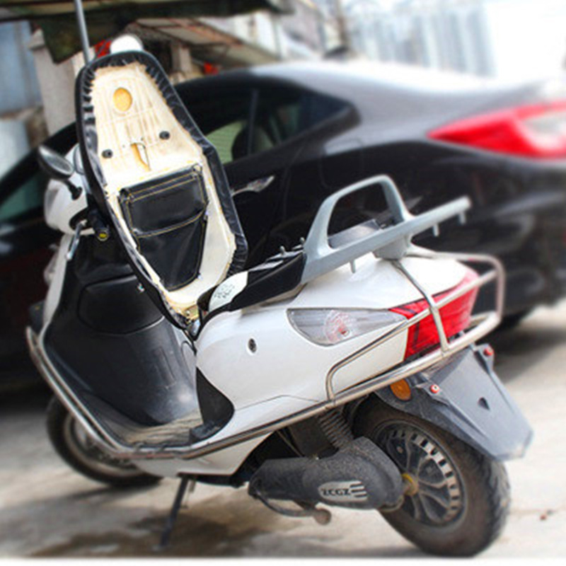 Modificación de la motocicleta bolsa de asiento pedal bolsa de almacenamiento de bolsa de asiento de coche eléctrico bolsa de almacenamiento de artículos diversos del coche eléctrico