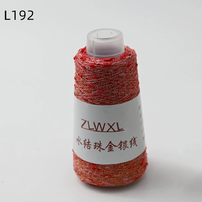Woven silk threads handmade, 50 gram, gold and silver