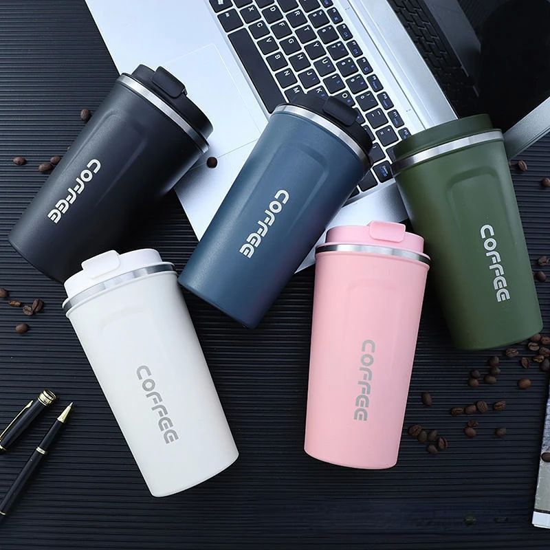 350ml500ml Stains Steel Coffee Cup Travel Thermal Mug Lea|undefined