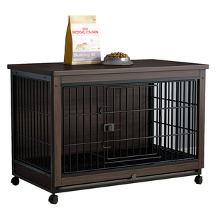 Dog Cage Wooden Dog House Senior Villa Indoor Furniture Teddy Cage Dog Kennel Small Dog with Separate Toilet Dog Cage